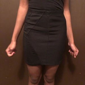 Black mini skirt